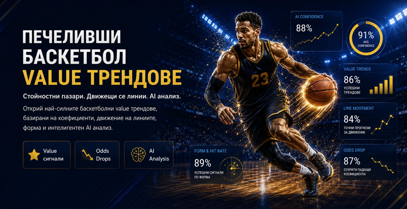 Печеливши баскетбол value трендове - GoalLineExpert